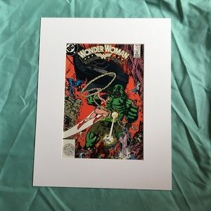 Wonder Woman Cover comic Art matted DC Comics